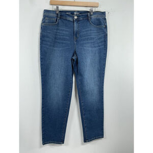 Womans Excellent Condition Style & Co Slim Leg Blue Jeans 16P 0110/J-3